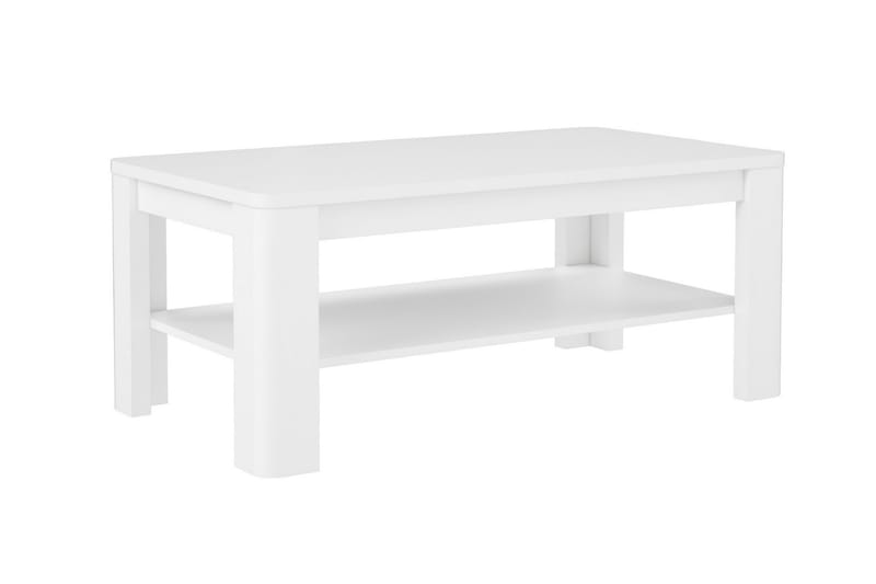 Gowhole Sofabord 110 cm med Oppbevaringshylle - Hvit - Møbler - Bord - Sofabord