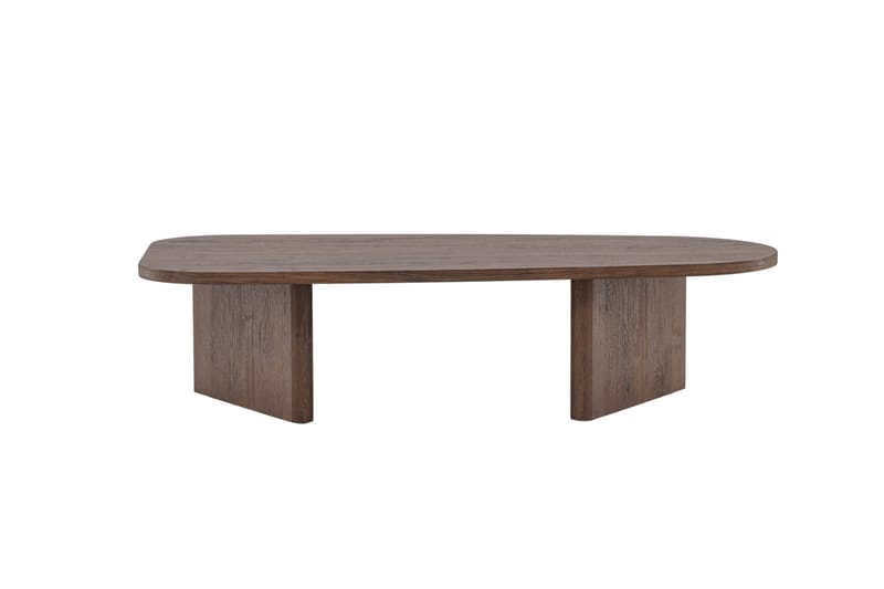 Grönvik Ovalt Sofabord 130x65 cm, Mørkebrunt / Valnøtt / Tre