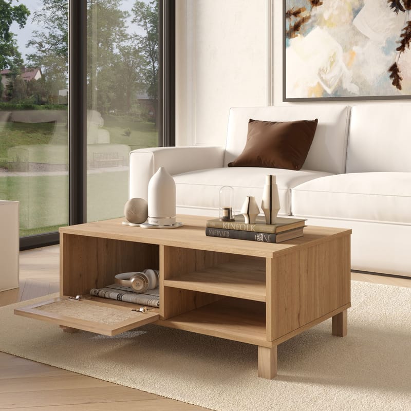 Sofabord Hanah Home Dune (90 x 38,6 x 60 cm) Eik - Eik - Møbler - Bord - Sofabord