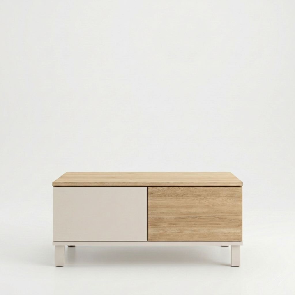 Sofabord Hanah Home Mood (90 x 40 x 60 cm) Sand Oak - Sand og eik