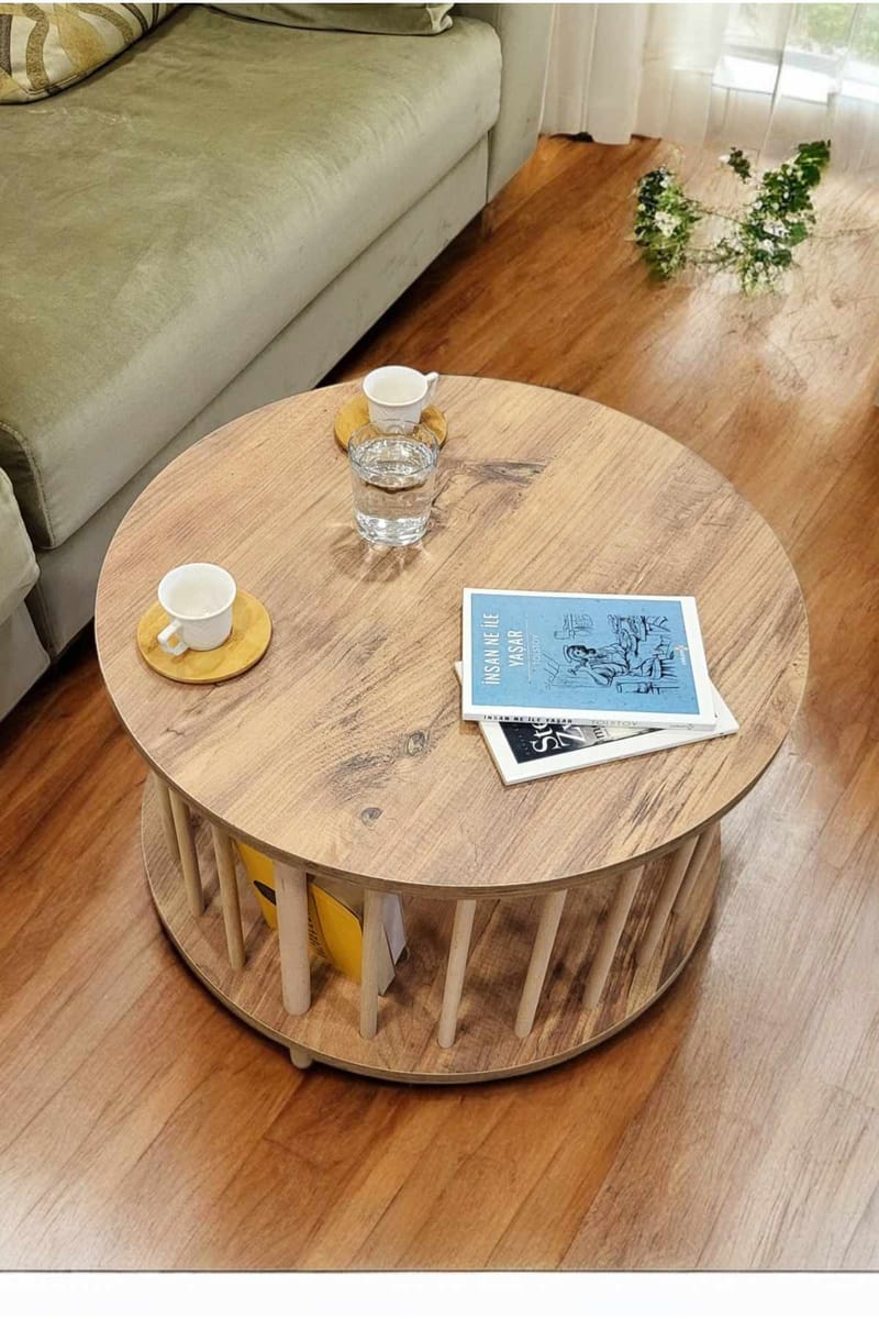 Sofabord Hanah Home Peka-0108 (Ø60 x H43 cm) Furu - Furu - Møbler - Bord - Sofabord
