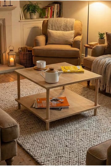 Sofabord Hanah Home Peka Mini (60 x 42,5 x 60 cm) Sapphire Oak - Sapphire Oak - Møbler - Bord - Sofabord