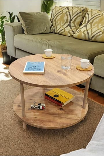 Sofabord Hanah Home Peka Square (Ø60 x H43 cm) Furu - Furu - Møbler - Bord - Sofabord
