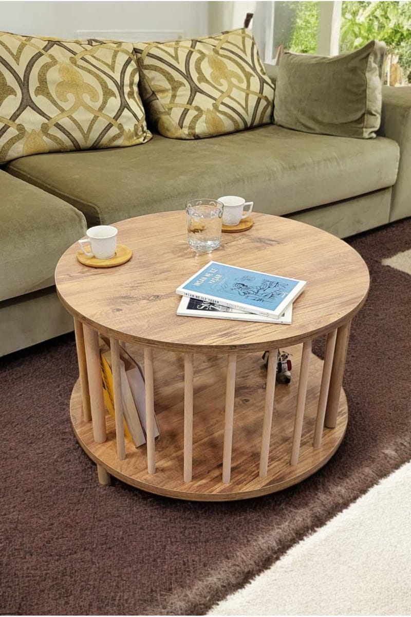 Sofabord Hanah Home Peka-0108 (Ø60 x H43 cm) Furu - Furu - Møbler - Bord - Sofabord