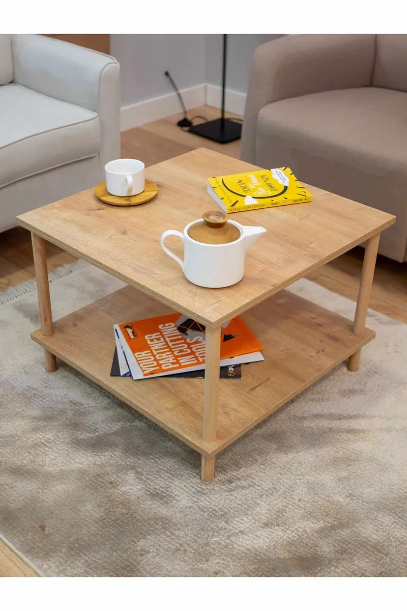 Sofabord Hanah Home Peka Mini (60 x 42,5 x 60 cm) Sapphire Oak - Sapphire Oak - Møbler - Bord - Sofabord