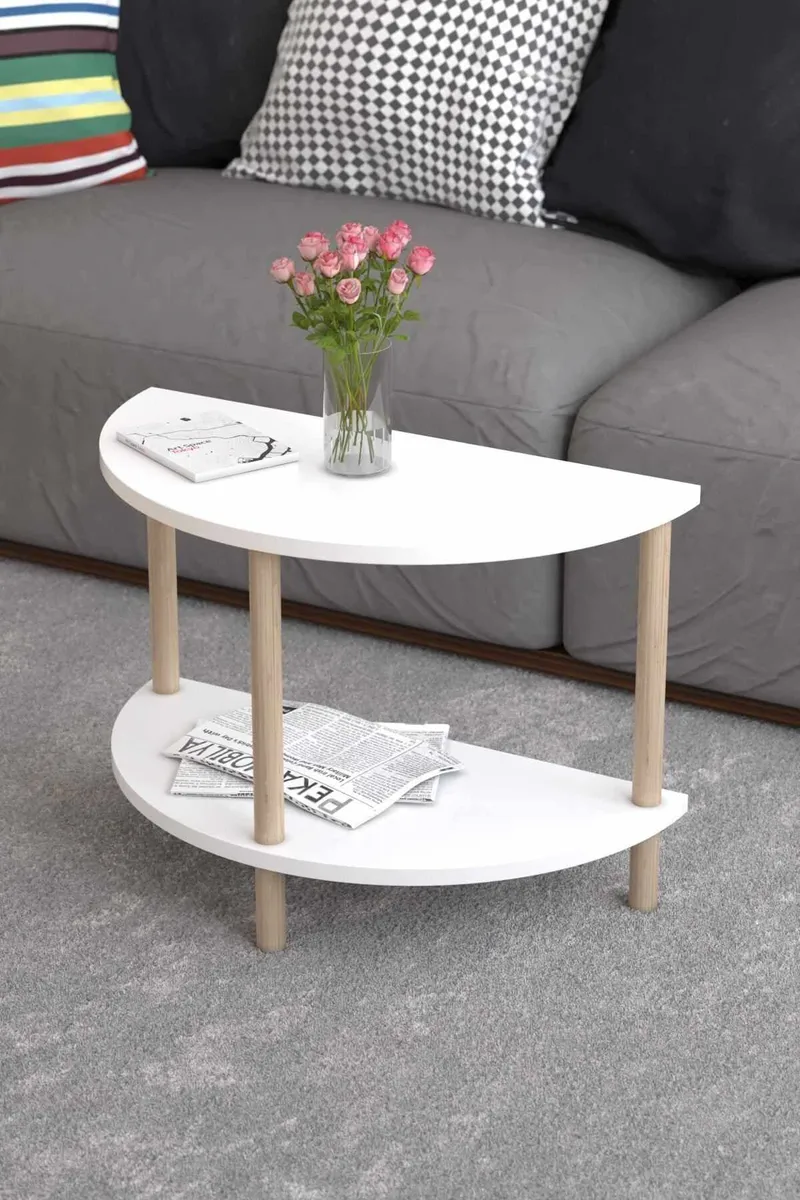 Sofabord Hanah Home Peka Cube (60 x 42 x 30 cm) Hvit - Hvit - Møbler - Bord - Sofabord