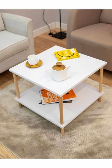 Sofabord Hanah Home Peka Mini (60 x 42,5 x 60 cm) Hvit - Hvit - Møbler - Bord - Sofabord