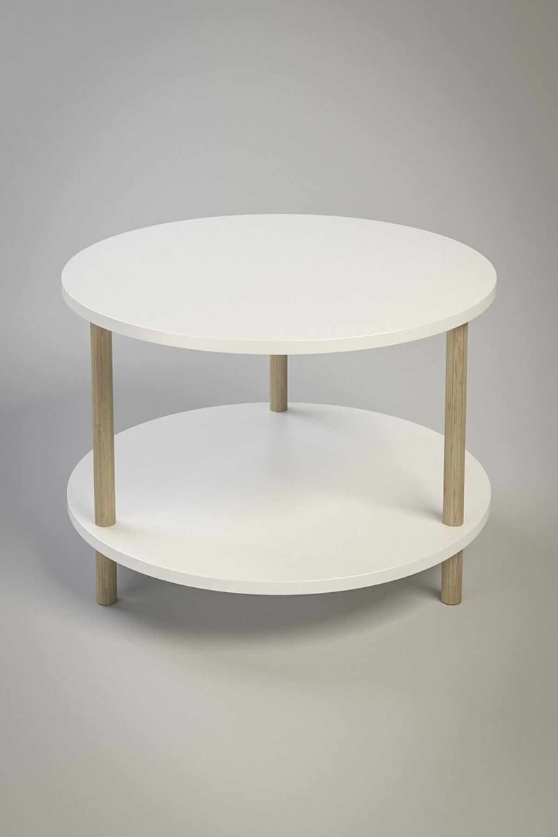 Sofabord Hanah Home Peka Square (Ø60 x H43 cm) Hvit - Hvit - Møbler - Bord - Sofabord