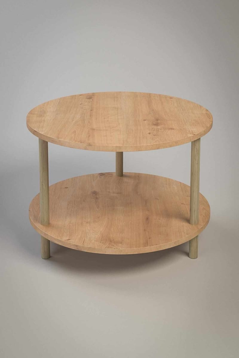 Sofabord Hanah Home Peka Square (Ø60 x H43 cm) Sapphire Oak - Sapphire Oak - Møbler - Bord - Sofabord