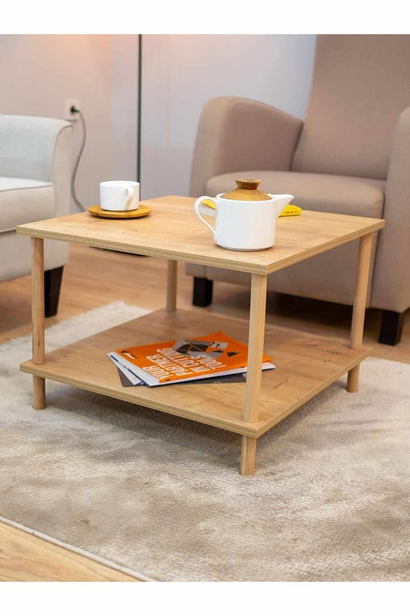 Sofabord Hanah Home Peka Mini (60 x 42,5 x 60 cm) Sapphire Oak - Sapphire Oak - Møbler - Bord - Sofabord