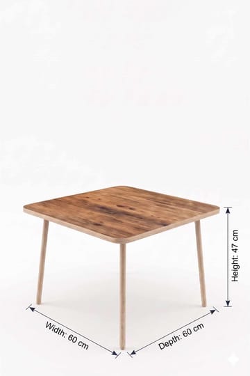 Sofabord Hanah Home Peka Compact (60 x 47 x 60 cm) Furu - Furu - Møbler - Bord - Sofabord