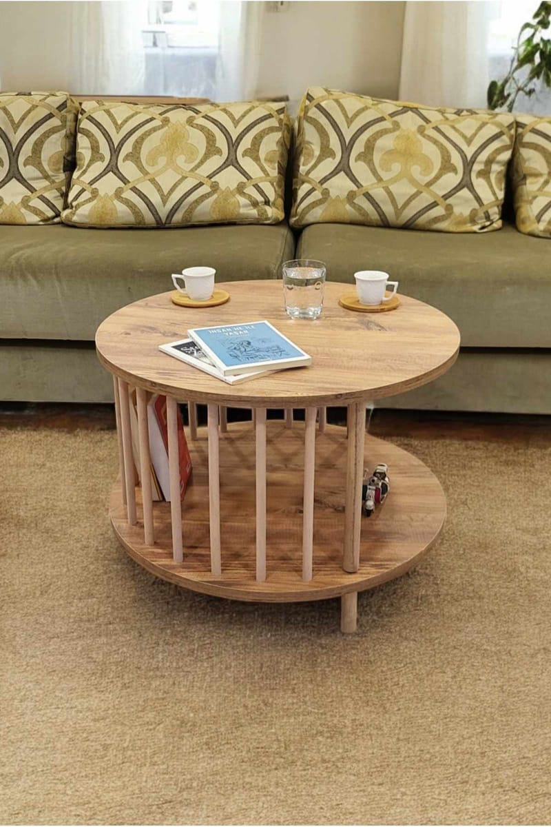 Sofabord Hanah Home Peka-0108 (Ø60 x H43 cm) Furu - Furu - Møbler - Bord - Sofabord