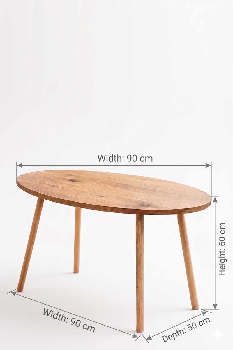 Sofabord Hanah Home Peka Low (90 x 60 x 50 cm) Furu - Furu - Møbler - Bord - Sofabord