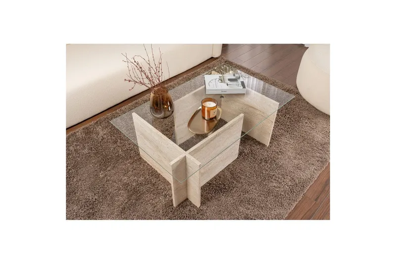 Sofabord Haruto Travertin - Travertin - Møbler - Bord - Sofabord