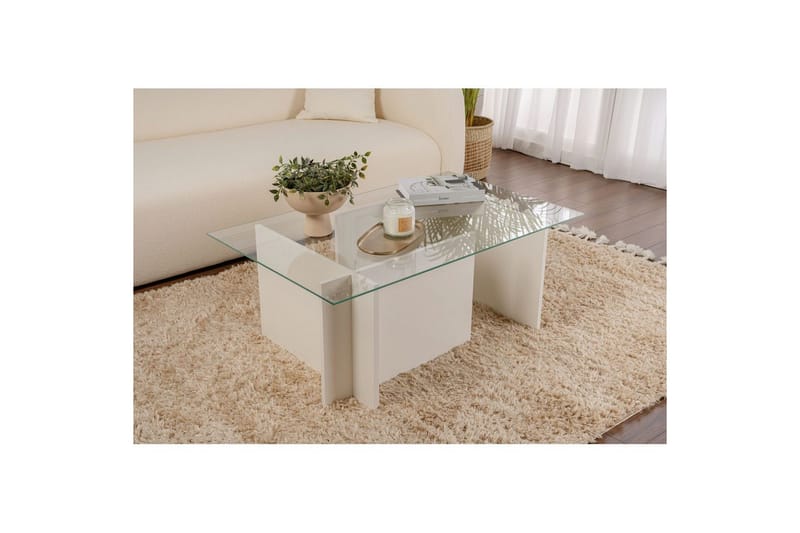 Sofabord Haruto Trehvit - Trehvit - Møbler - Bord - Sofabord