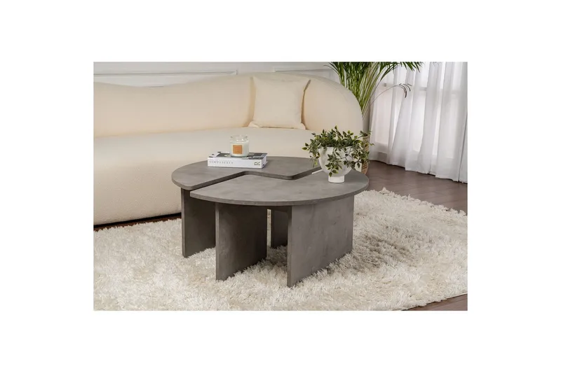 Sofabord Haruya Betonggrå - Betonggrå - Møbler - Bord - Sofabord