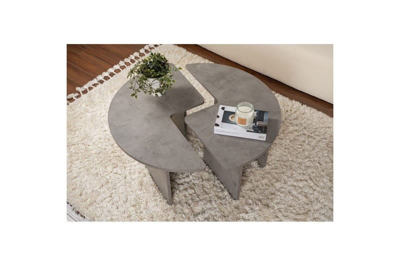 Sofabord Haruya Betonggrå - Betonggrå - Møbler - Bord - Sofabord