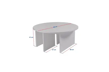 Sofabord Haruya Naturlig Hvit - Naturlig Hvit - Møbler - Bord - Sofabord