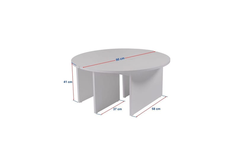 Sofabord Haruya Naturlig Hvit - Naturlig Hvit - Møbler - Bord - Sofabord