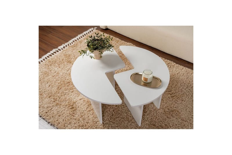 Sofabord Haruya Naturlig Hvit - Naturlig Hvit - Møbler - Bord - Sofabord