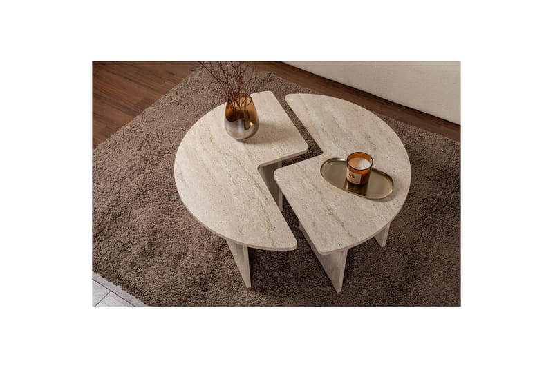 Sofabord Haruya Travertin - Travertin - Møbler - Bord - Sofabord