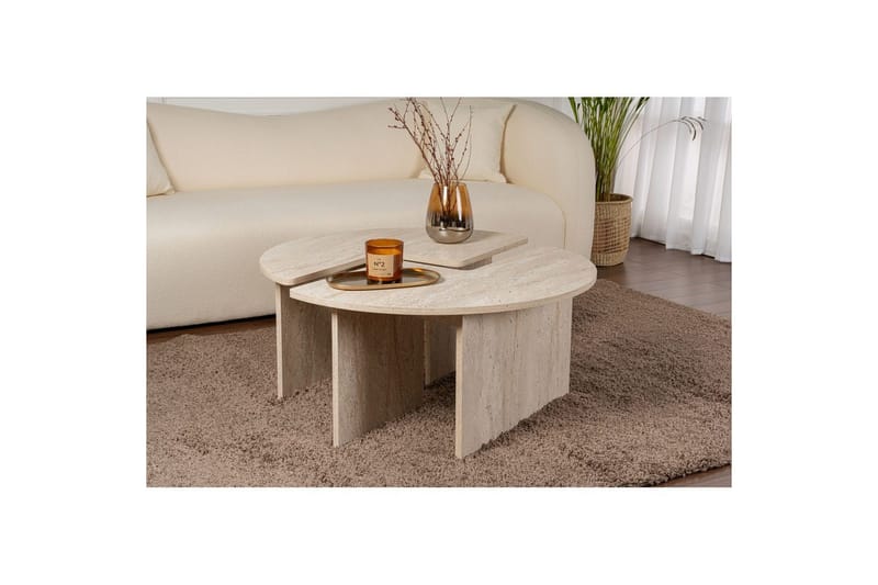 Sofabord Haruya Travertin - Travertin - Møbler - Bord - Sofabord