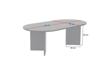 Sofabord Hasina Safir Eik Svart - Safir Eik Svart - Møbler - Bord - Sofabord