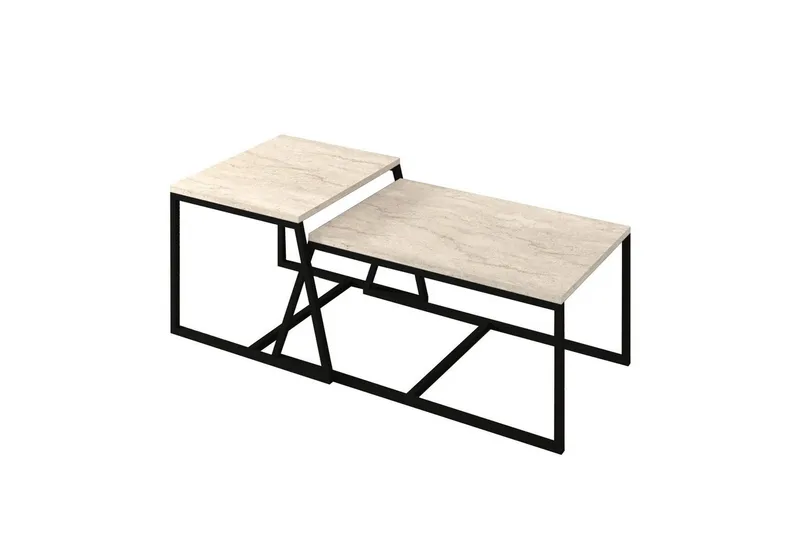 Sofabord Hebamal Travertin, Natur