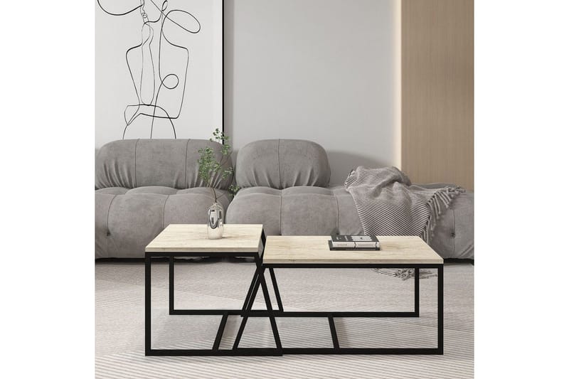 Sofabord Hebamal Travertin - Natur - Møbler - Bord - Sofabord