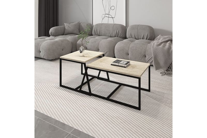 Sofabord Hebamal Travertin - Natur - Møbler - Bord - Sofabord