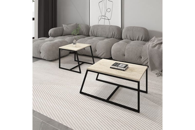 Sofabord Hebamal Travertin - Natur - Møbler - Bord - Sofabord