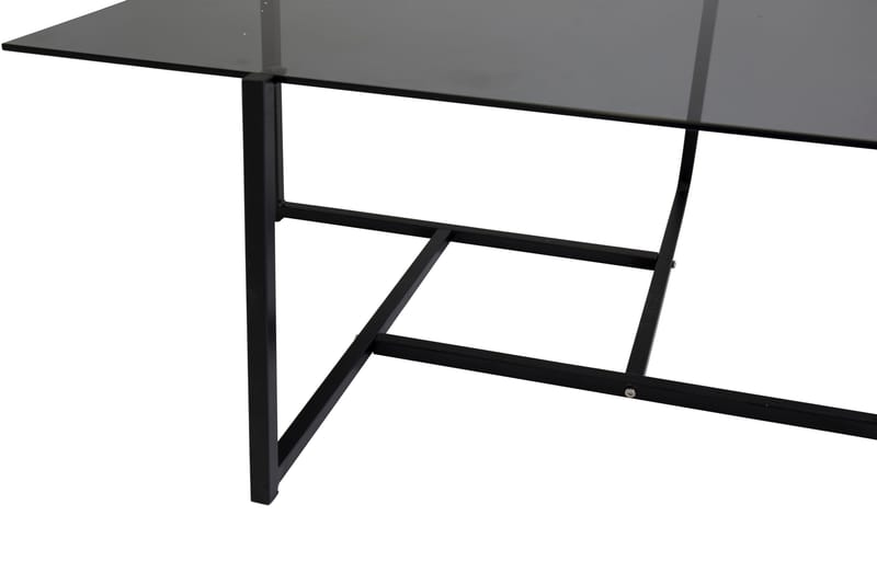 Hedine Sofabord 80 cm Rökigt Glass - Svart/Grå - Sofabord