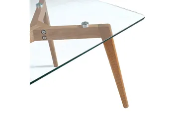 Helena Sofabord 120 cm - Glass/Tre/Natur - Møbler - Bord - Sofabord