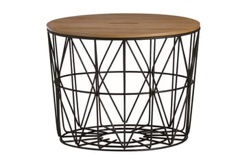 Helena Sofabord 60 cm Rundt - Eikefiner/Svart - Møbler - Bord - Sofabord