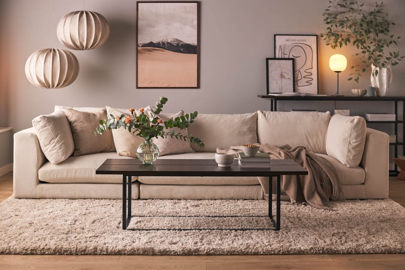 Holk Sofabord 65 cm - Mørkebrun/Mattsvart - Sofabord