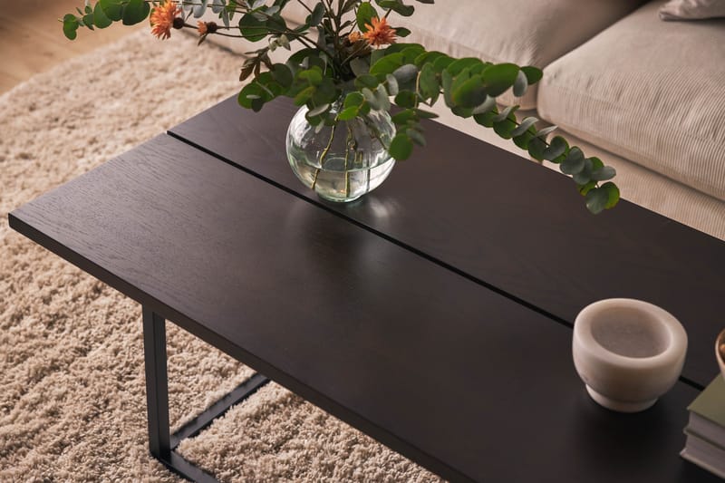 Holk Sofabord 65 cm - Mørkebrun/Mattsvart - Sofabord