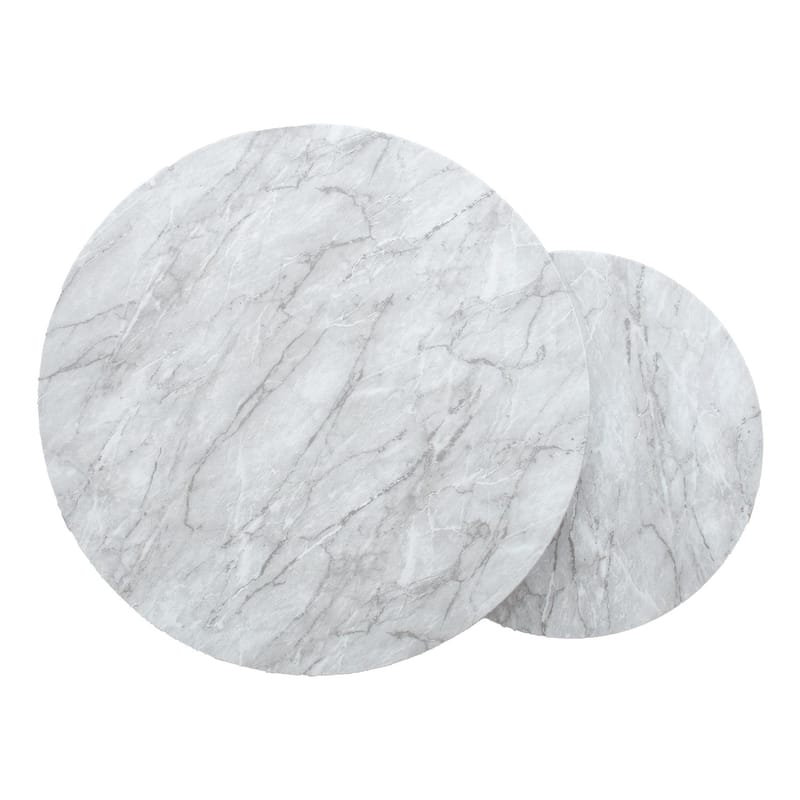 Sofabord HOME4YOU AKIRA 2 stk. sett 80x45 cm 60x37 cm Lysegrå - Lysegrå - Møbler - Bord - Sofabord