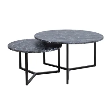 Sofabord HOME4YOU AKIRA 2 stk. sett 80x45 cm 60x37 cm Mørk grå - Mørkegrå - Møbler - Bord - Sofabord