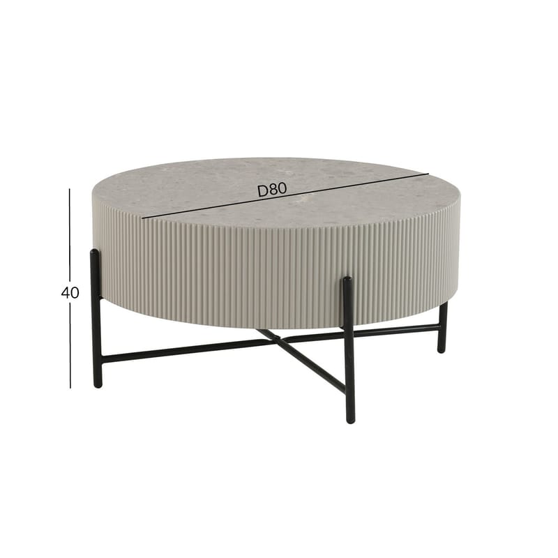 Sofabord HOME4YOU Asher D80x40 cm grå - Grå - Møbler - Bord - Sofabord