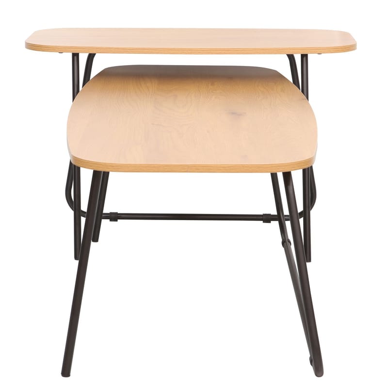 Sofabord HOME4YOU Duo 2 stk. 120x48x40 cm 75x40xh48 cm Ask/svart - ask/svart - Møbler - Bord - Sofabord