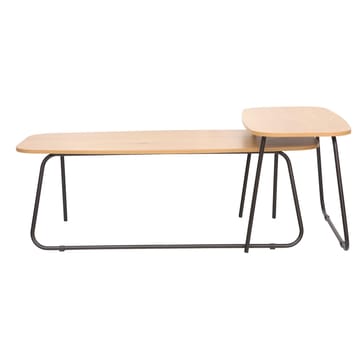 Sofabord HOME4YOU Duo 2 stk. 120x48x40 cm 75x40xh48 cm Ask/svart - ask/svart - Møbler - Bord - Sofabord
