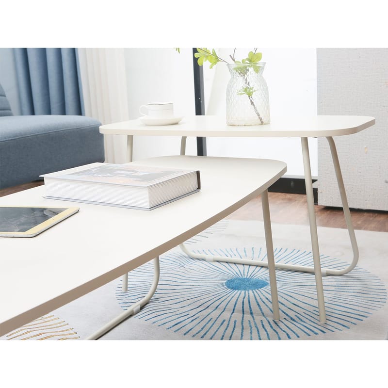 Sofabord HOME4YOU Duo 2 stk. 120x48x40 cm 75x40xh48 cm Lyst tre/beige - lyst tre/beige - Møbler - Bord - Sofabord