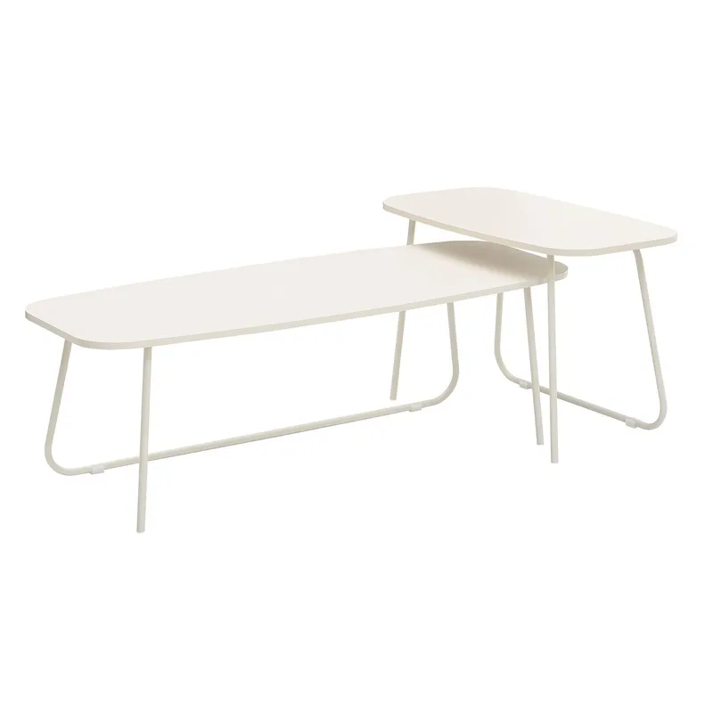 Sofabord HOME4YOU Duo 2 stk. 120x48x40 cm 75x40xh48 cm Lyst tre/beige - lyst tre/beige - Møbler - Bord - Sofabord