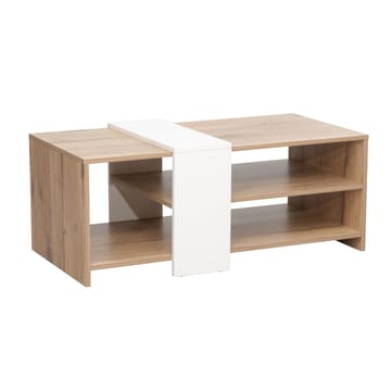 Sofabord HOME4YOU Hannes 100x53x41,5 cm rustikk / hvit melamin - Lyst rustikt tre / hvit - Møbler - Bord - Sofabord