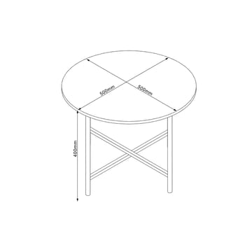 Sofabord HOME4YOU Hannes 50x50x40 cm rustikk melamin - Rustikk melamin - Møbler - Bord - Sofabord