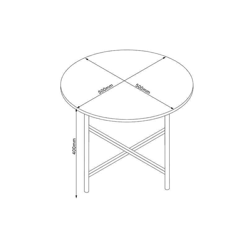 Sofabord HOME4YOU Hannes 50x50x40 cm rustikk melamin - Rustikk melamin - Møbler - Bord - Sofabord