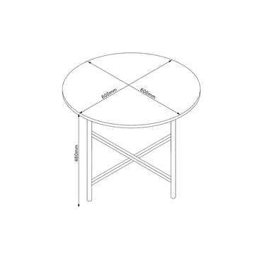 Sofabord HOME4YOU Hannes 60x60x48 cm rustikk melamin - rustikk melamin - Møbler - Bord - Sofabord