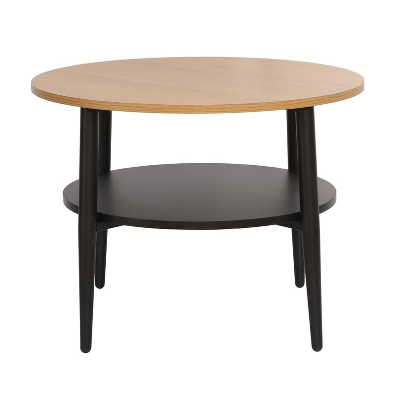 Sofabord HOME4YOU Hector ask/svart 60x60x45 cm - ask/svart - Møbler - Bord - Sofabord