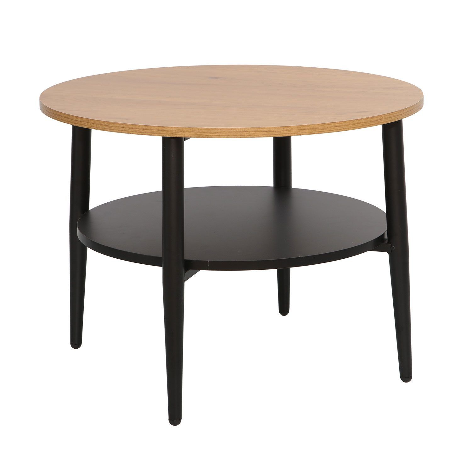 Sofabord HOME4YOU Hector ask/svart 60x60x45 cm - ask/svart