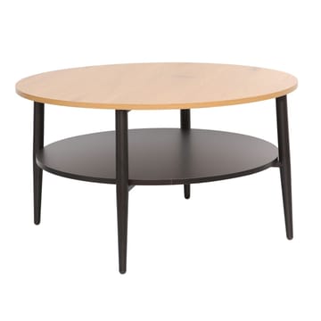 Sofabord HOME4YOU Hector ask/svart 80x80x45 cm - ask/svart - Møbler - Bord - Sofabord